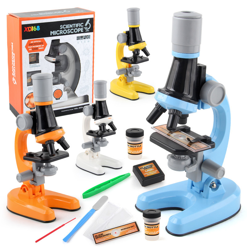 New Upgraded Children's Microscope Toys Scientific Experiment Set Toys Microscope Toys for Primary School Students