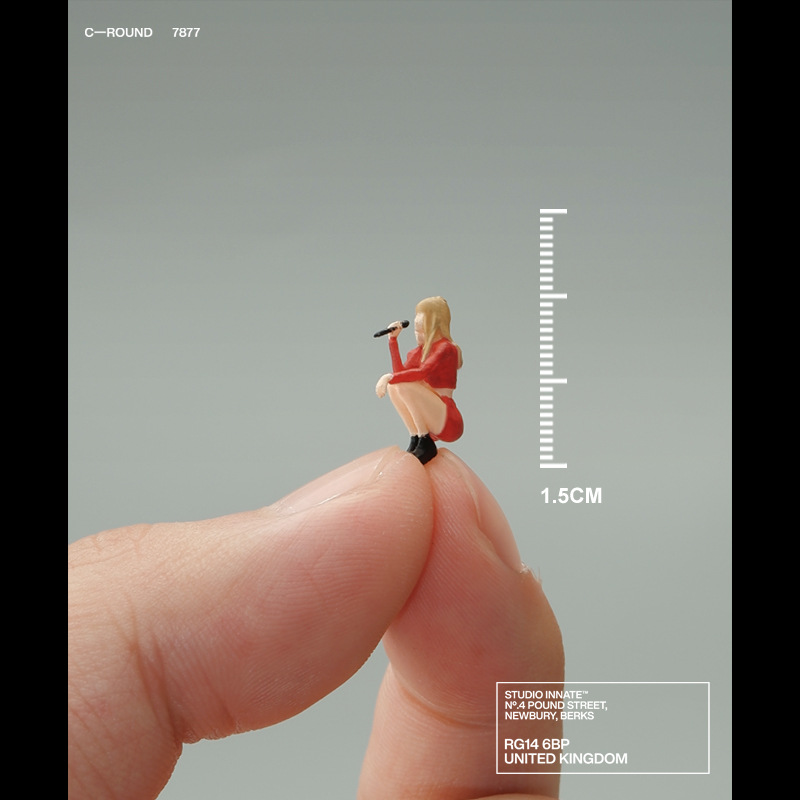 Cross-border 1/64 simulation mini Idol singer series micro shooting scene doll miniature model sand table decoration wholesale