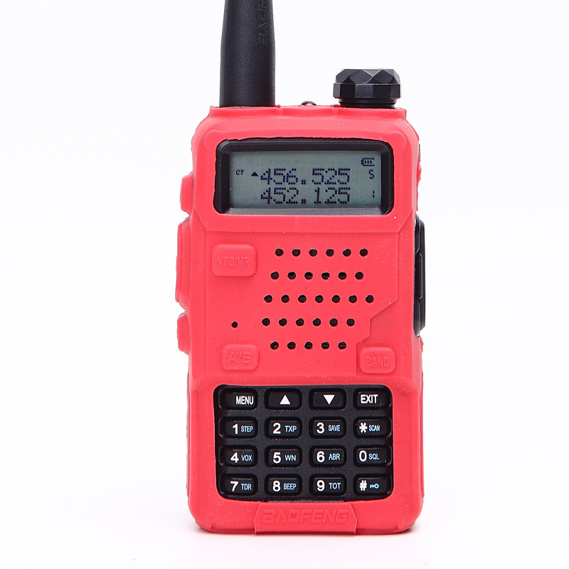 Baofeng walkie-talkie accessories UV5R walkie-talkie leather case plastic silicone protective case three-proof factory wholesale