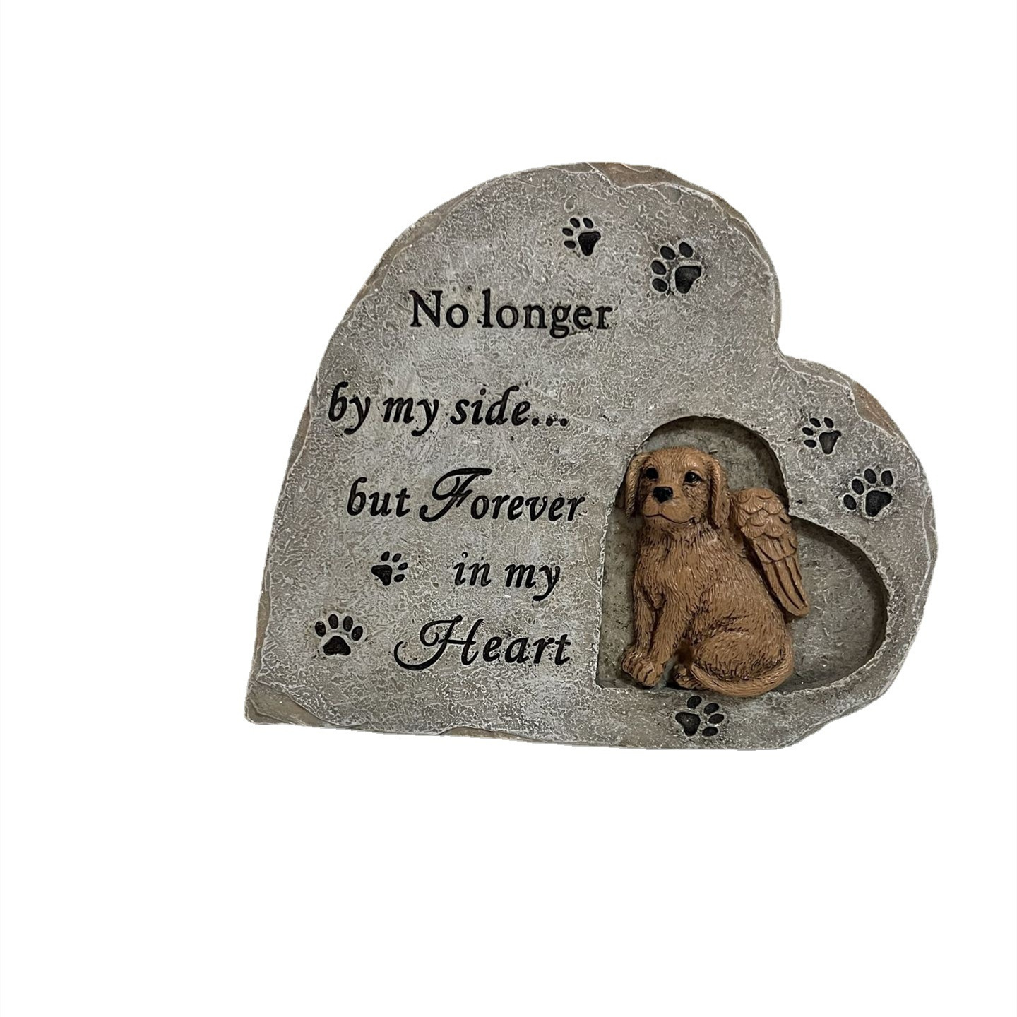 Cross-border Heart-shaped Pet Puppy Monument Outdoor Dog European and American Garden Tombstone Small Animal Memorial Stone Resin