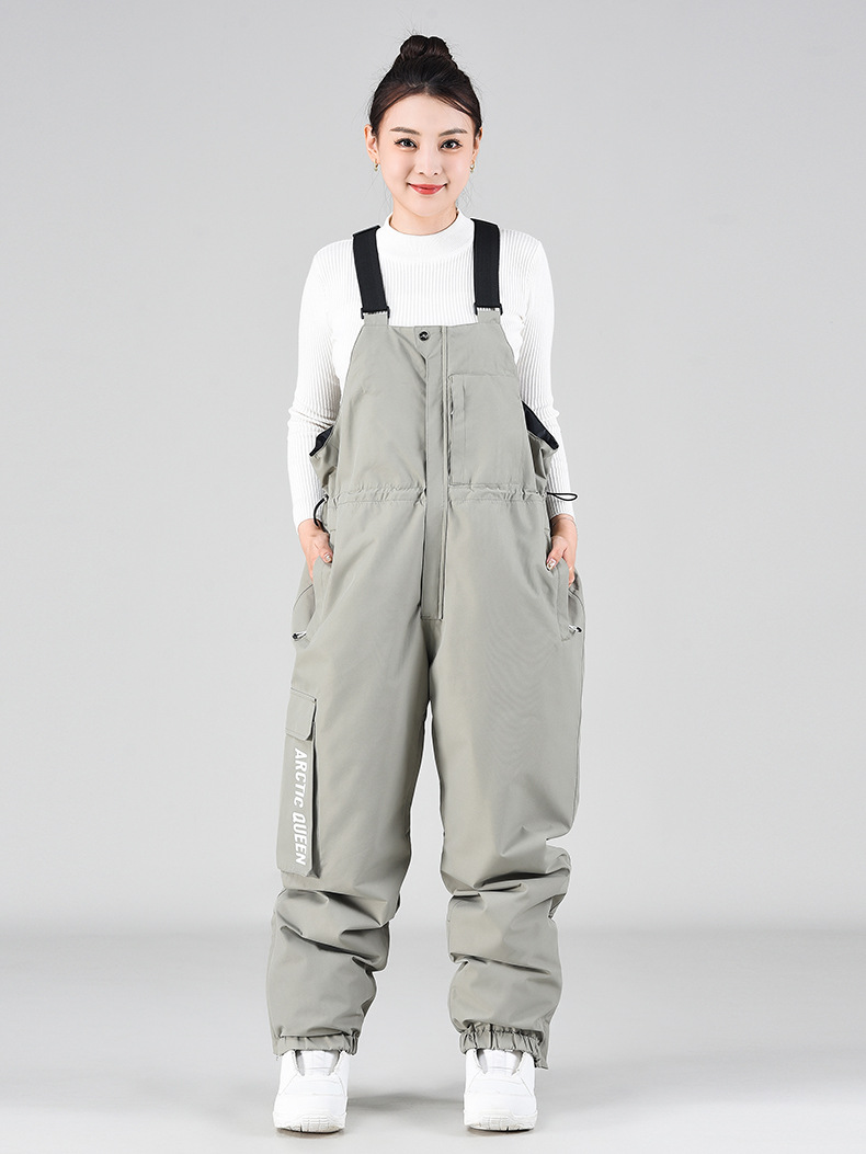 Ski suspenders for men and women OVER SIZE winter outdoor windproof snowboard pants one-body snow pants warm