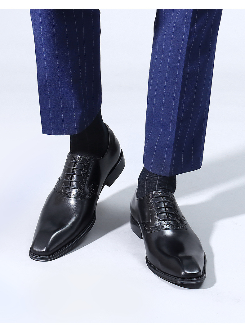37-46 Handgefertigte Lederschuhe Herren Oberschicht Rindsleder Business Kleid Echtleder Brock Carved British Retro Hochzeitsanzug Schuhe_voghion.com