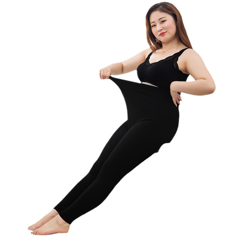 Spring and Autumn modal extra large size extra fat rich sister spring and autumn leggings 300 jin can wear super elastic ankle-length step-on