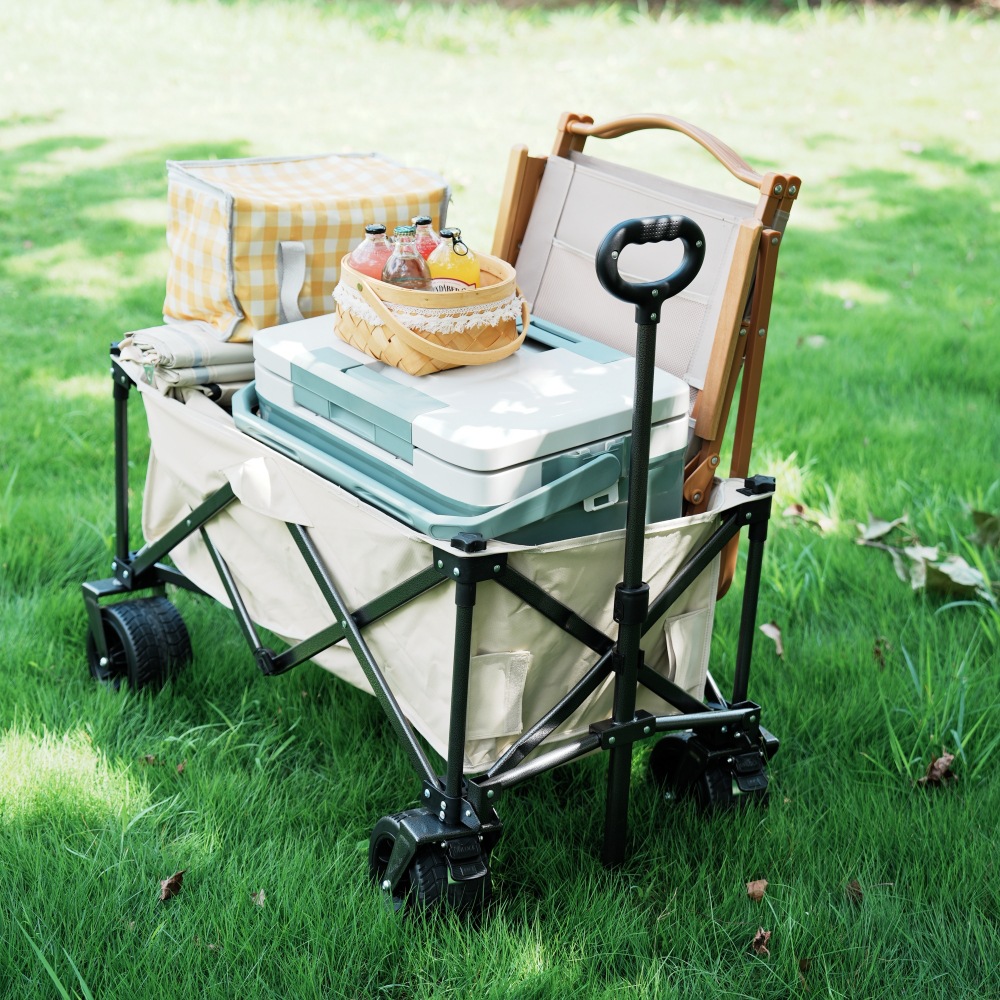 Camping Trolley Outdoor Camping Car Stall Large Folding Camping Car Picnic Small Trolley Stall Special Trolley