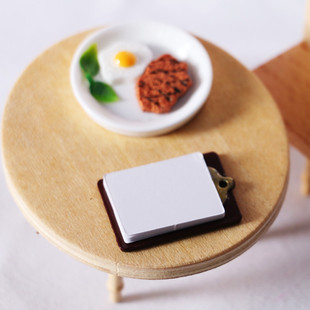 Dollhouse Mini White Paper Writing Board Clip Simulation Miniature Creative Learning Supplies Model Baby House Accessories