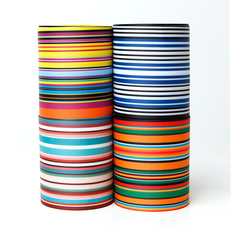 Clothing accessories diy silk ribbon polyester thread ribbon thermal transfer gradient Mexican style ribbon
