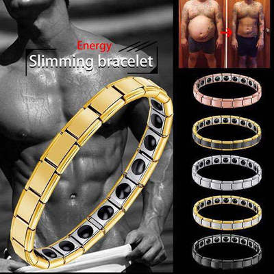 AliExpress wish explosive jewelry men's and women's bracelet fashion simple stainless steel magnetic therapy bracelet exquisite titanium steel bracelet