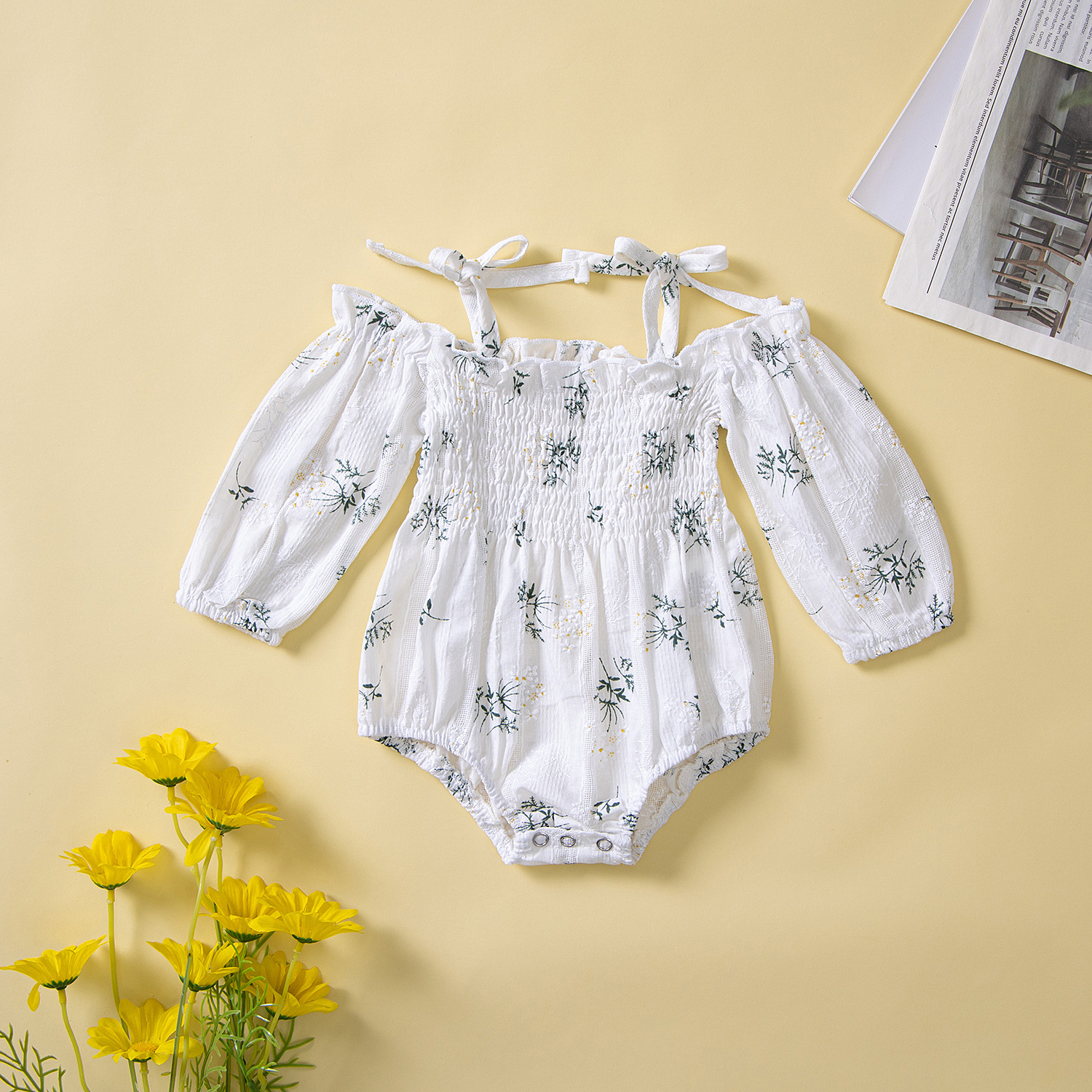 samgamibaby cross-border children's clothing summer baby sweet sling jumpsuit ins cute floral