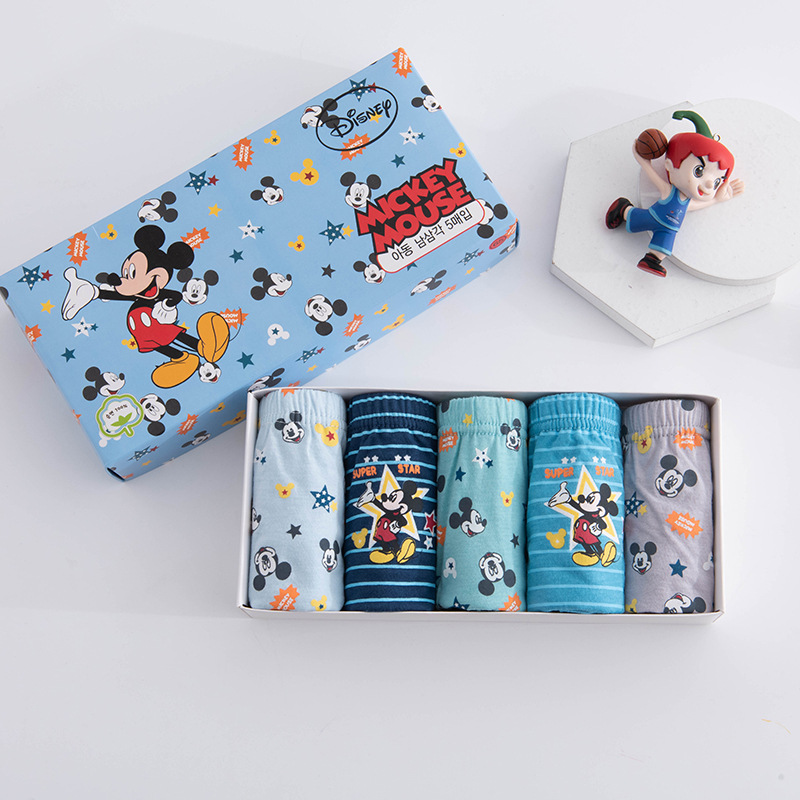 South Korea hot sale cartoon printed cotton children's underwear children's cotton high-end boxed girls' briefs shorts