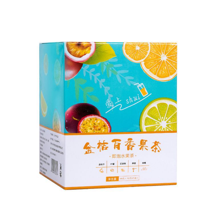 Kumquat lemon passion fruit tea 90g factory wholesale distribution Internet celebrity cold bubble freeze-dried fruit tea combination fruit tea