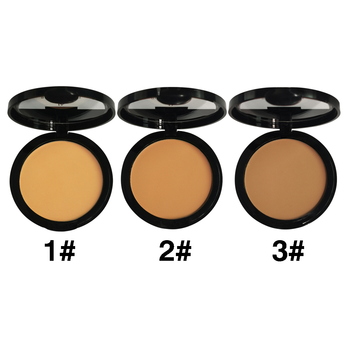 Exclusive for cross-border export 3-color pressed powder dark waterproof full cover face repair concealer with powder puff mirror makeup