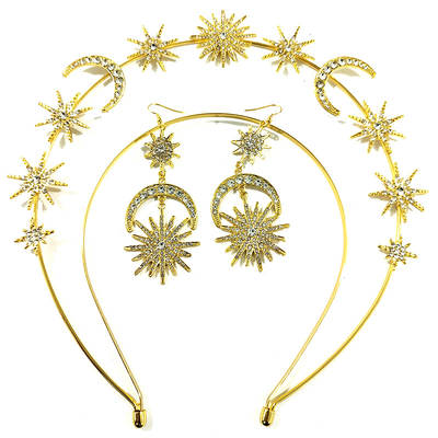 New Lolita moon Virgin Halo earrings headband European and American style fashion alloy headband hair accessories jewelry wholesale