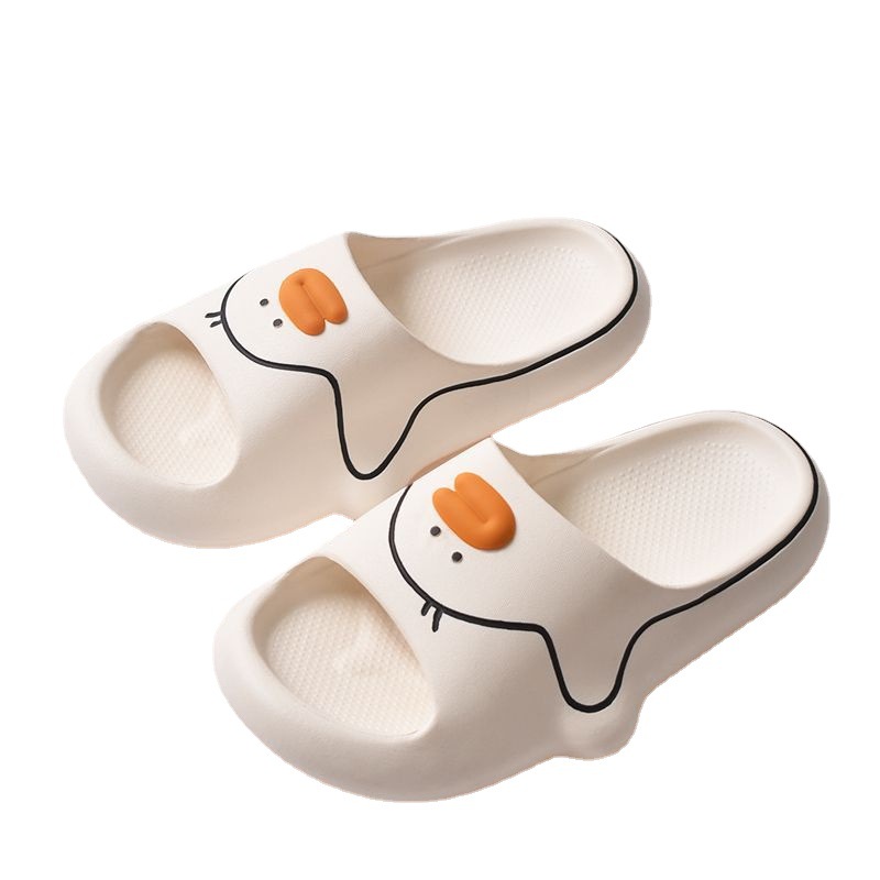New Slippers Female Summer Student Dormitory Cute Girl's Heart Indoor and Outdoor Wear Non-slip Thick Sole Shit Feeling Home Sandals