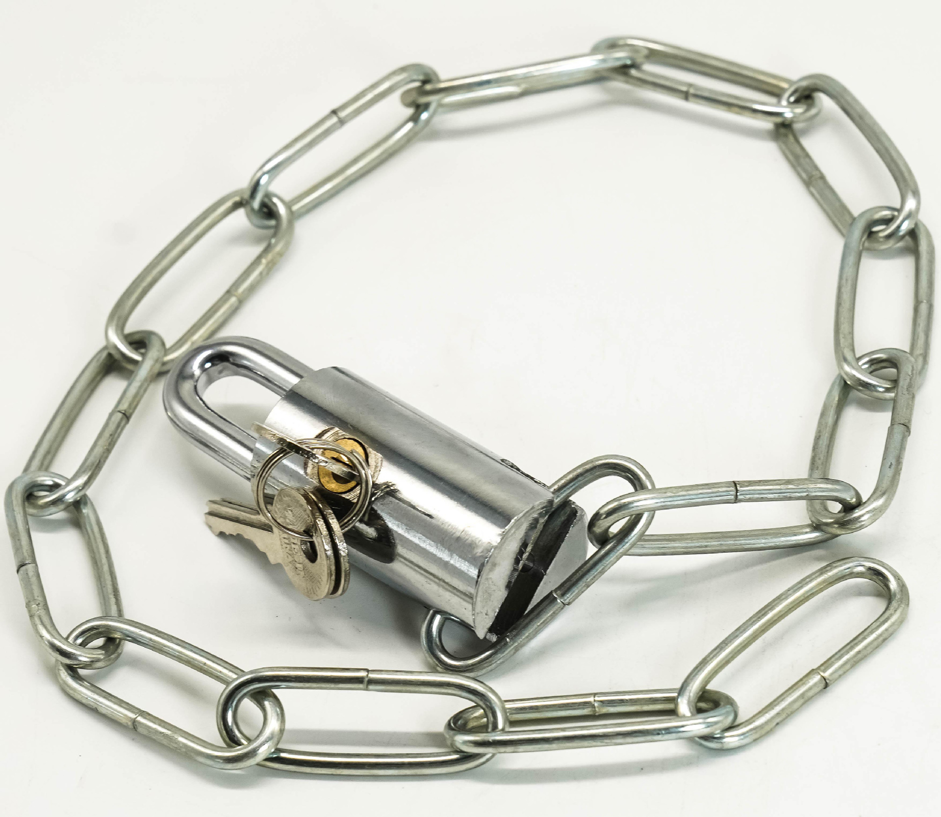 Manufacturers supply white round head chain lock outdoor anti-theft chain lock bicycle motorcycle chain lock