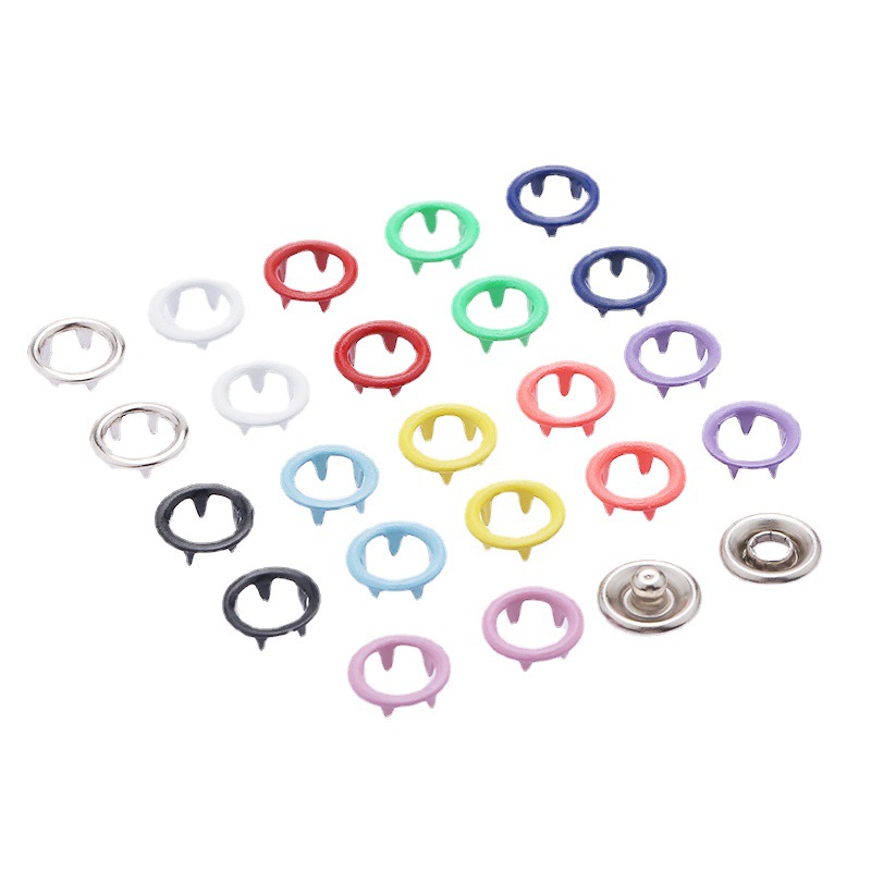 9.5MM stainless steel hollow five-claw buckle color baby clothes button underwear button metal four-in-one snap button