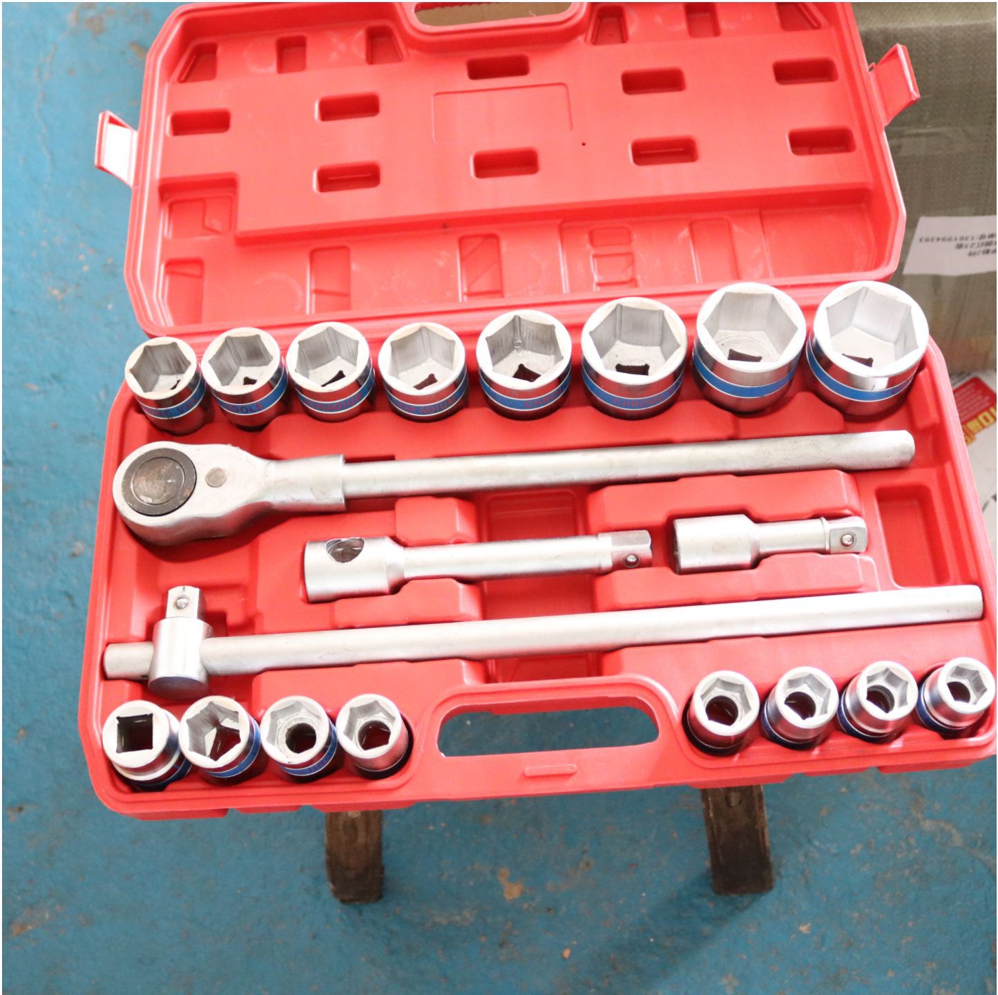 21-piece set 3/4 heavy-duty air gun socket set heavy-duty hexagonal socket 12-flower socket wrench auto repair tool