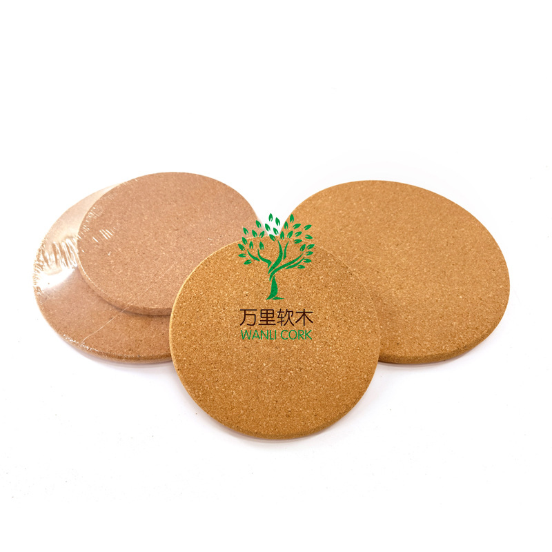 Round cork coasters pot mat insulation pad wholesale 10-19cm spot can do logo