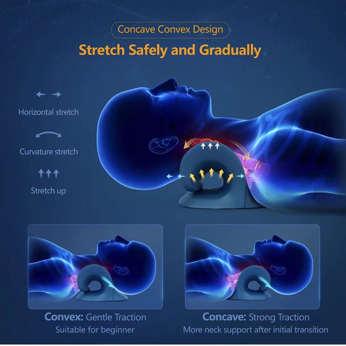 Amazon new neck stretcher heating cervical traction device pillow graphene heating pad traction pillow
