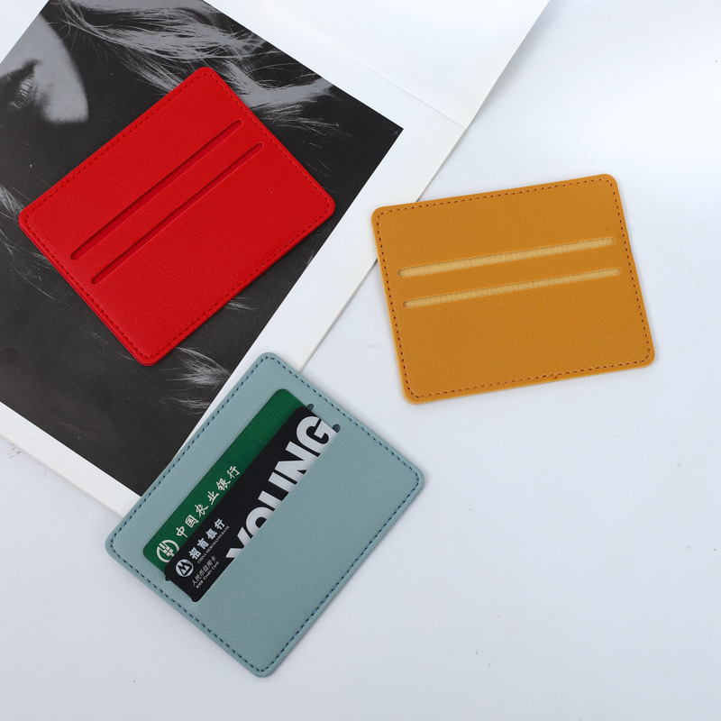 Card Holder Wholesale Leather Change Credit Card ID Card Holder pu Mini Thin Business Card Holder