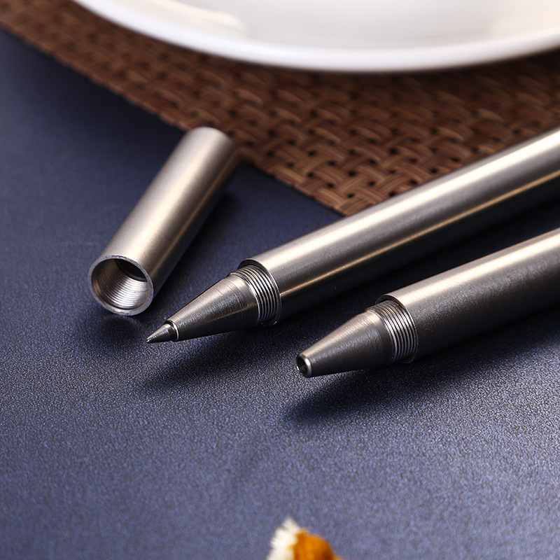 Spot stainless steel metal signature pen creative retro advertising gift pen neutral pen office stationery printing logo
