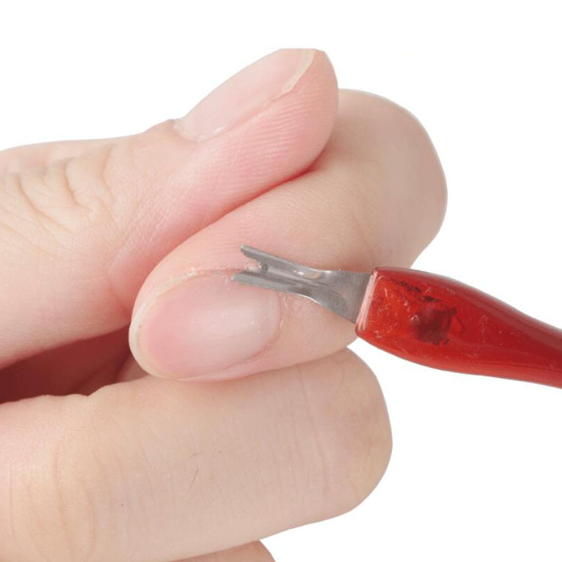 Nail Art dead skin fork repair dead skin tool V-shaped stainless steel sharp dead skin shovel pre-treatment dead skin file wholesale