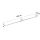 Stainless steel V-shaped wall frame length 180cm-strong load bearing