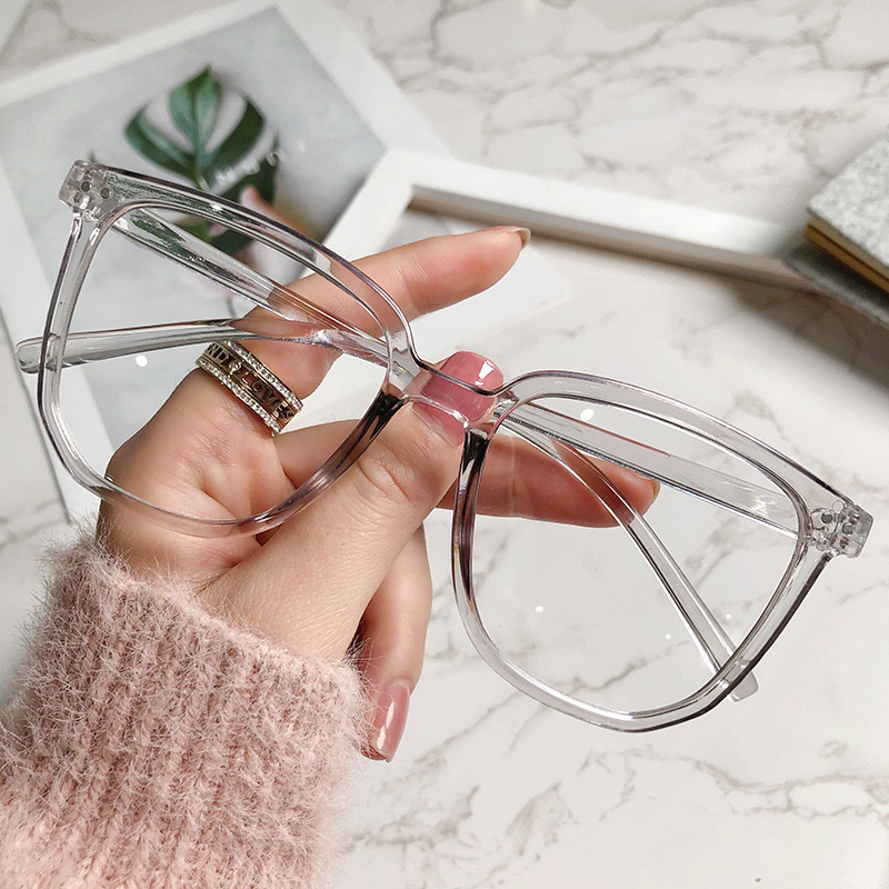 Glasses frame wholesale plain glasses anti-blue light myopia glasses finished products with degrees square glasses men and women same style in stock