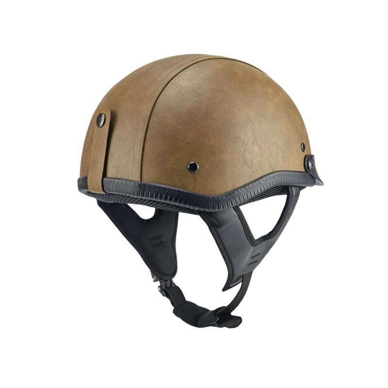 Cross-border foreign trade version American retro half helmet leather helmet scooter half cover Summer men and women