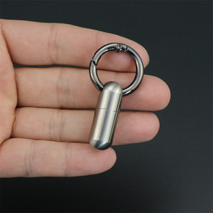 Pure Titanium Portable Capsule Small Medicine Box Moisture-proof Sealed Stainless Steel Waterproof Bin pillbox Cross-border Mini Medicine Bottle