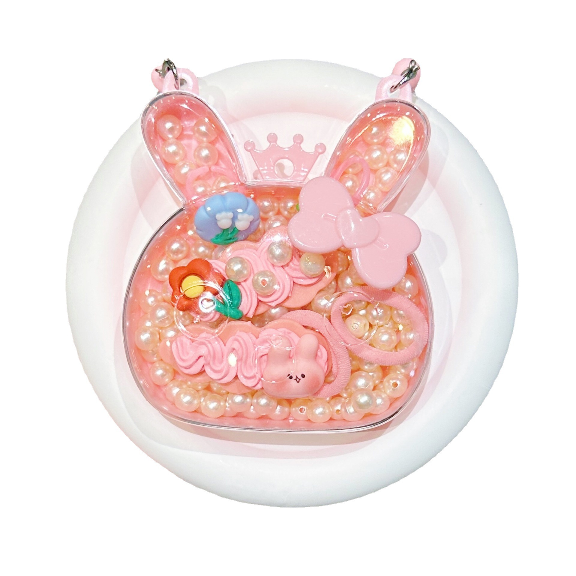 Children's Jewelry Cream Gel DIY Hairpin Beaded Bracelet Birthday Cartoon suit Gift Box Girls' Hair Accessories Toy Bag