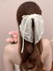 Rice white pearl ribbon grip clip