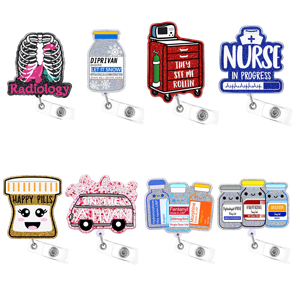 Hot-selling new product 360° rotating retractable easy-pull buckle ID card holder telescopic buckle easy-pull buckle