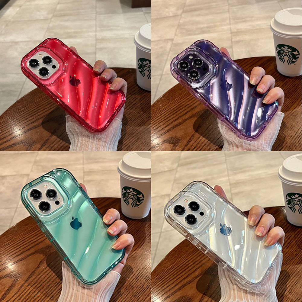 ins幻影蘋果15promax手機殼iPhone14潮牌13簡約12透明11內斜紋x軟