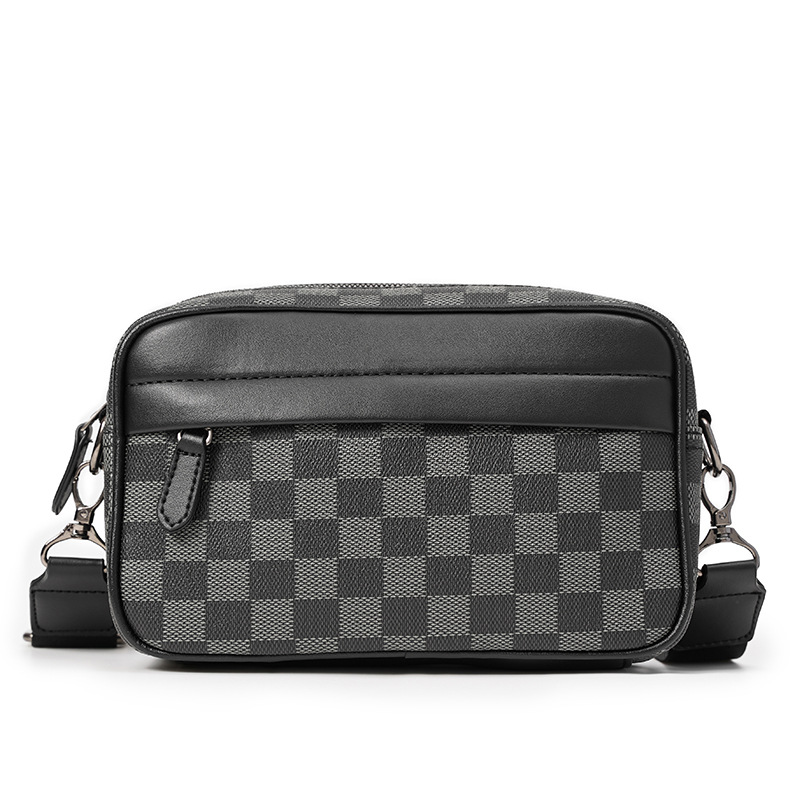 Upgraded Casual Plaid Messenger Bag Shoulder Bag Crossbody Bag Waist Bag Backpack Men's Bag Small Square Bag Camel Bag