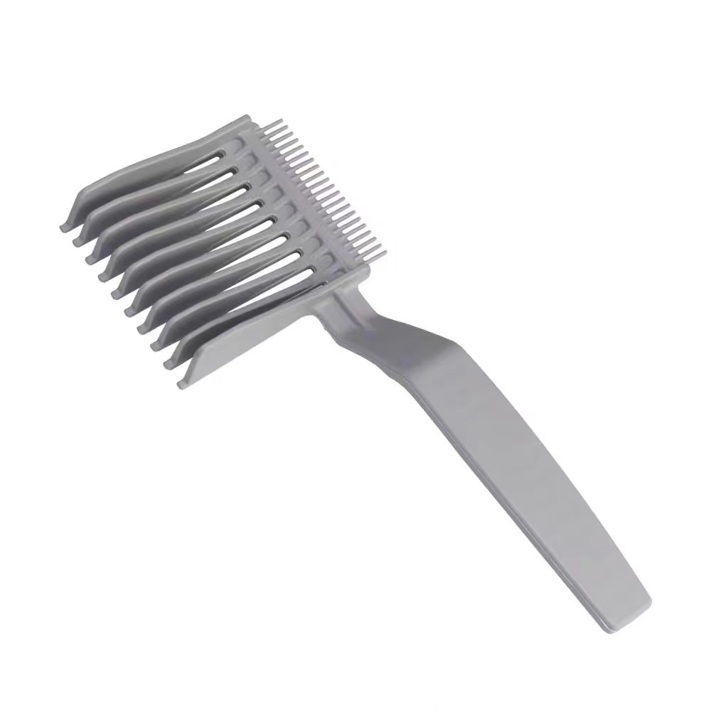 Multi-functional long handle men's slope flat hair clipper comb barber oil head caliper gradient hair comb hair cutting artifact