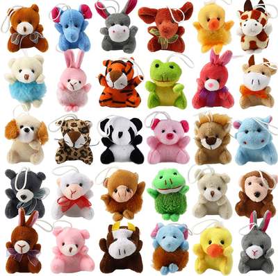 Amazon explosions animal pendant keychain children's Christmas gift plush toy manufacturers spot wholesale