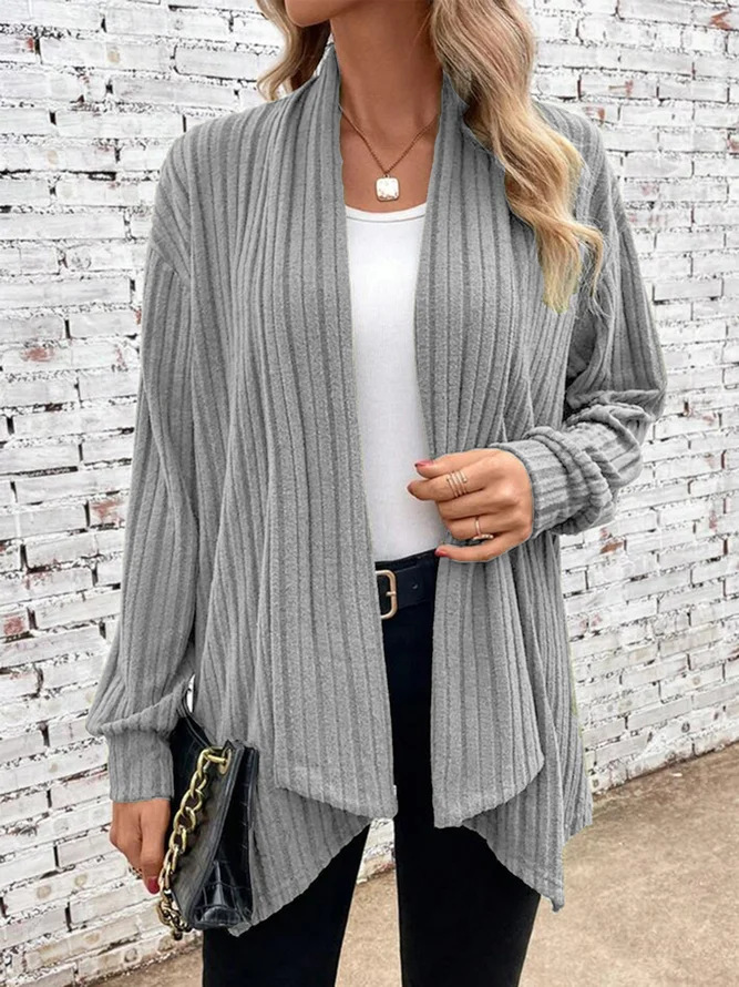 Amazon 2024 European and American women's cross-border foreign trade temu autumn and winter new long sleeve solid color loose cardigan coat