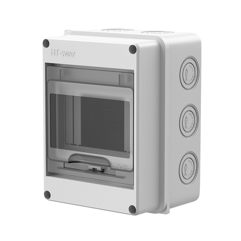 HT-8 Loop Waterproof Distribution Box Outdoor Switch Box Outdoor Courtyard Rainproof Small Empty Open Box Dust-proof Household