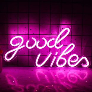 Cross-border new good vibes LED backboard neon home decoration light indoor atmosphere light modeling light