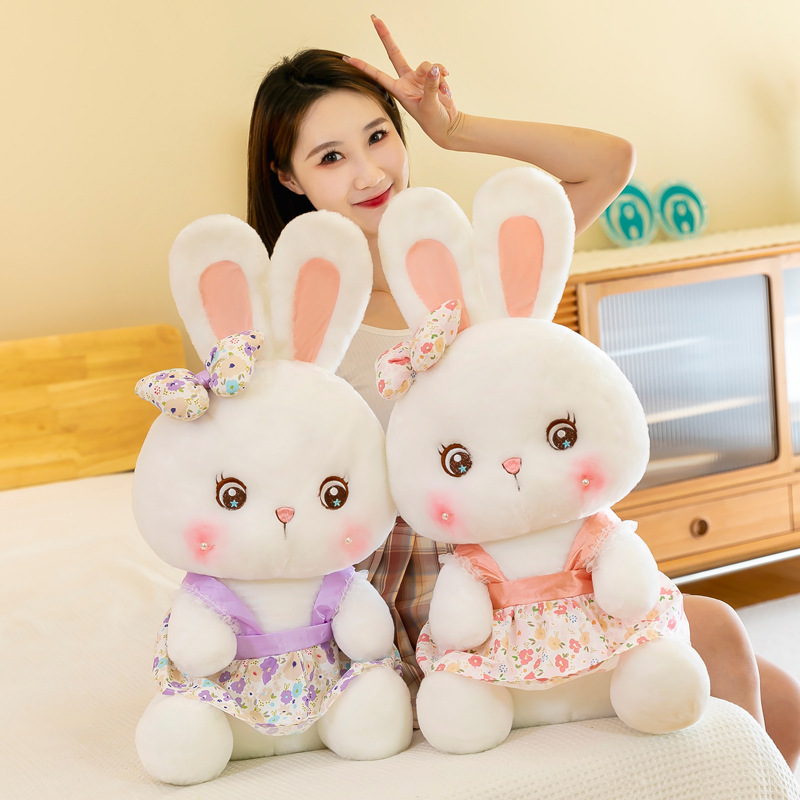 Rabbit Doll Plush Toy Rabbit Year Cute White Rabbit Large Doll Children's Grab Doll
