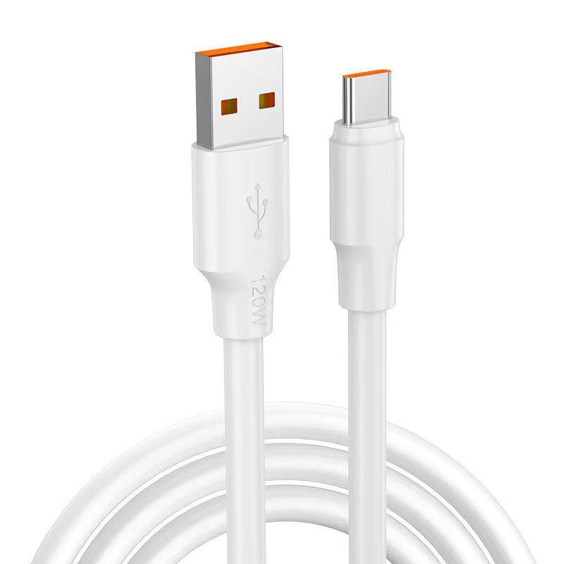 Suitable for typec super fast charging wire Android USB Apple 120W bold flash charging Dragon data cable wholesale