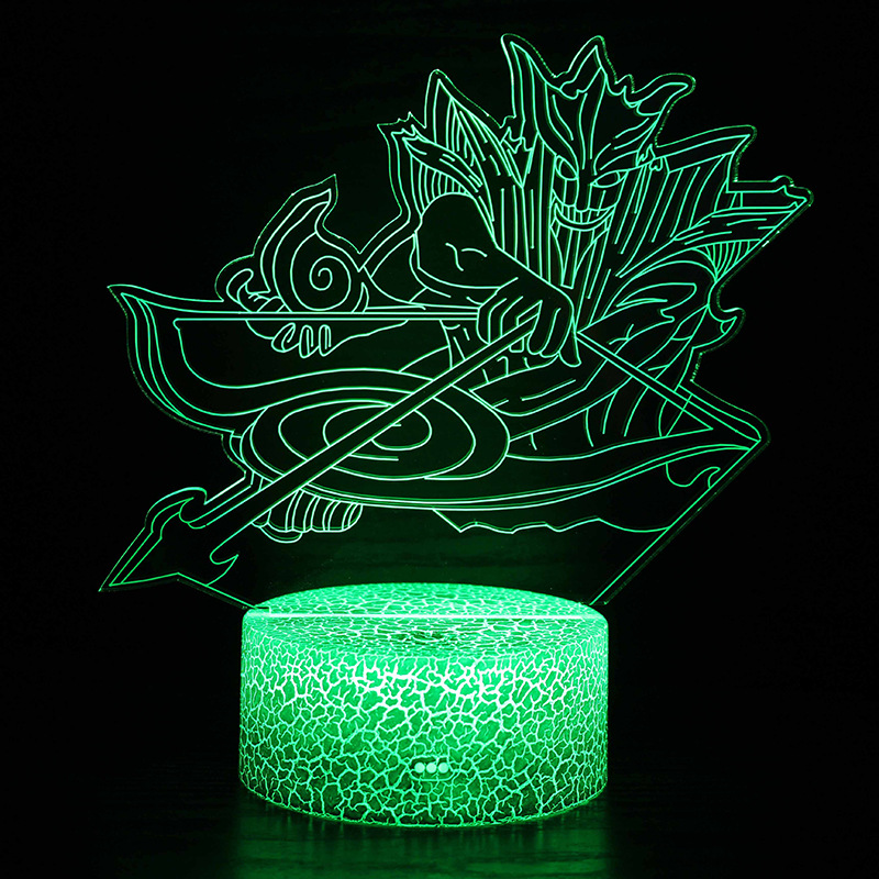 Cross-Border dedicated to Naruto Naruto Bosasuke 3d night light modeling light LED visual stereo light USB table lamp