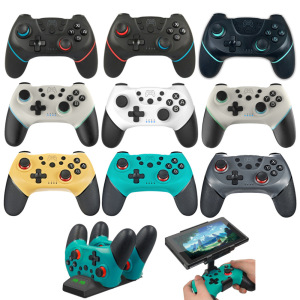 Privado recubierto de plástico interruptor inalámbrico Bluetooth manija del juego con la vibración 6-eje interruptor de sentido del cuerpo PRO mango