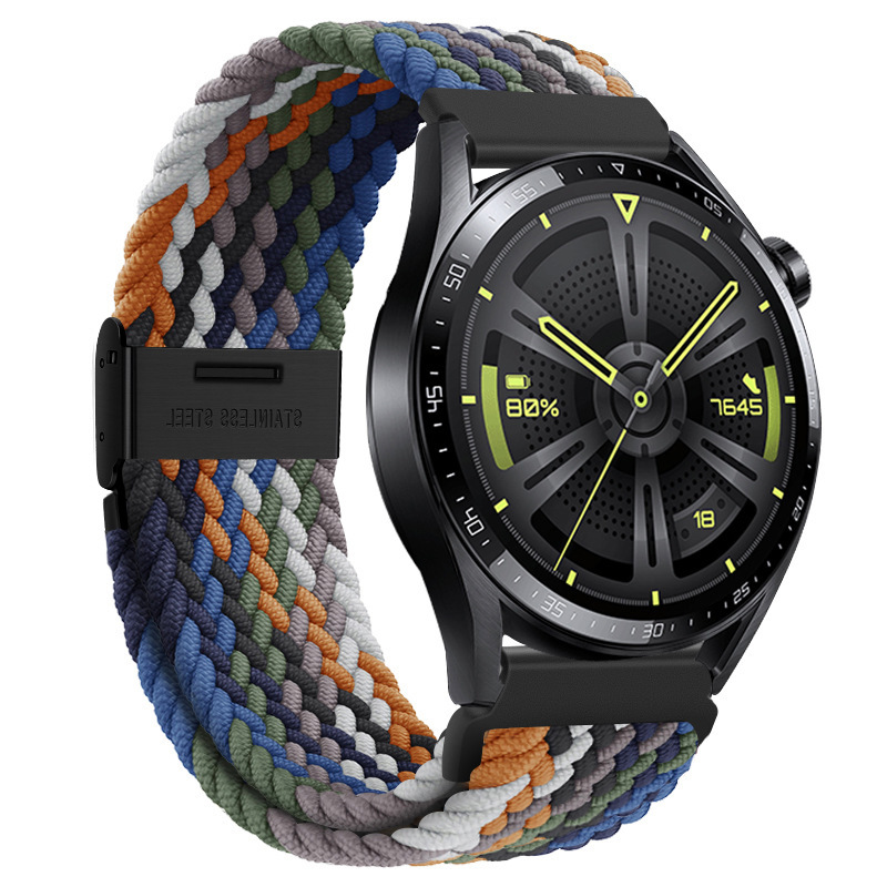 For Huawei Watch Strap Gt4/Buds Nylon Braided Metal Buckle Loop 20mm22mm Universal Watch Strap