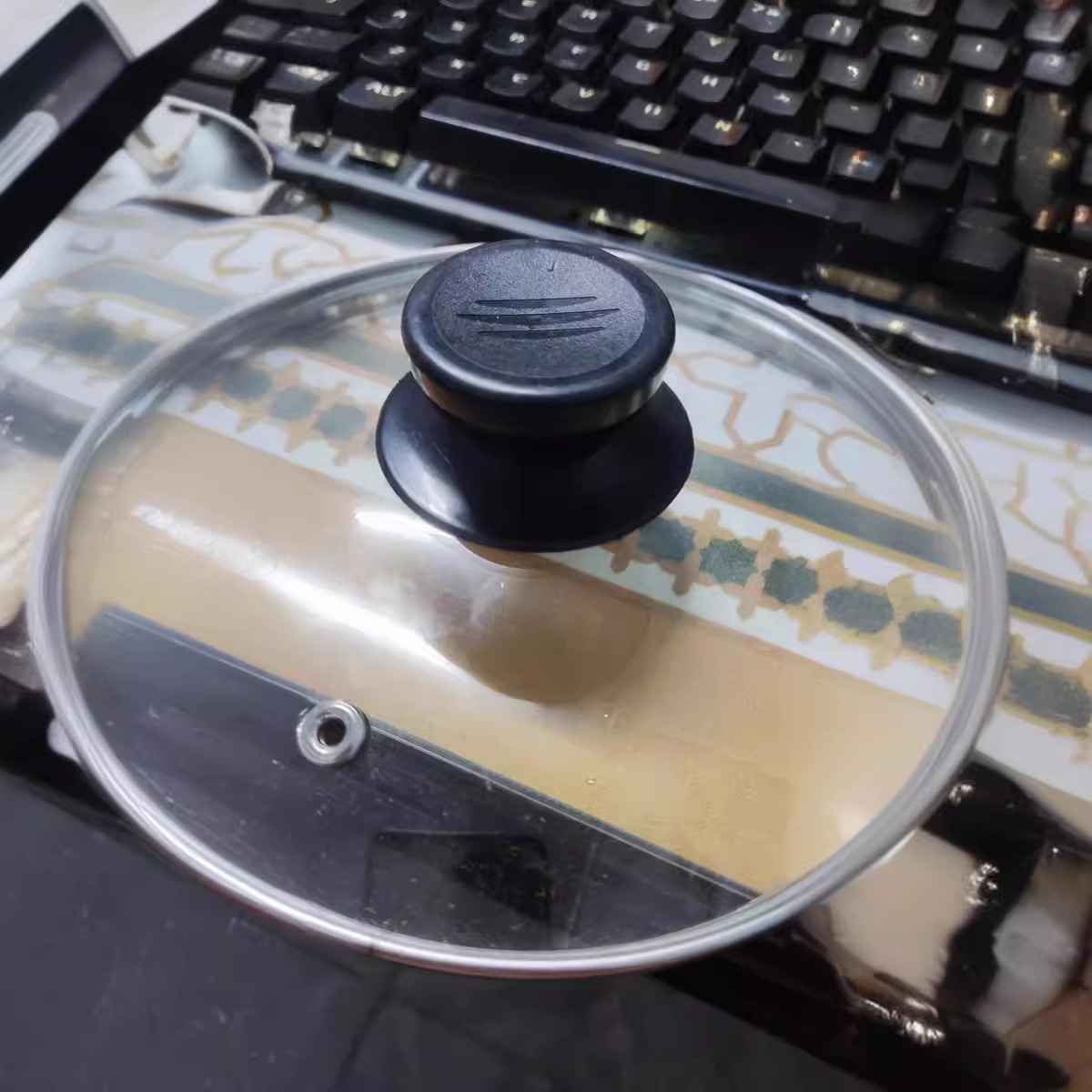 Three horizontal pot button pot cap top bead pot cover accessories handle small hole universal one yuan two yuan department store wholesale pot button