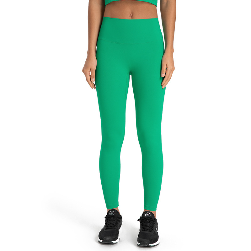 Summer New Naked High Waist Hip Yoga Pants Stretch Breathable Fitness Outer Wear Sports Tights Women D19108