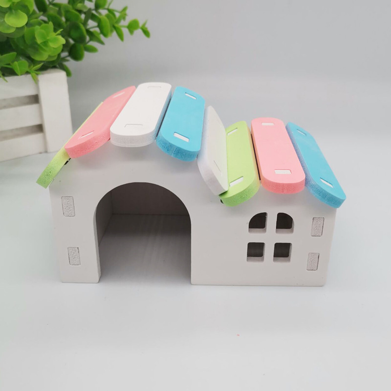 メーカー直販ハムスター小巣金糸熊睡眠室カラー小巣用品玩具木製小家ハムスター用品|undefined