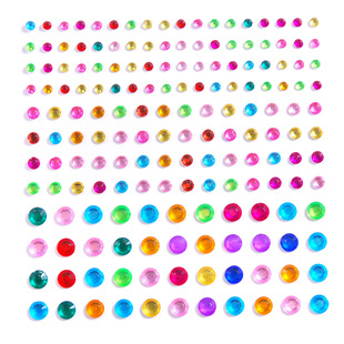 Mixed ruler color acrylic car stickers car decoration Diamond stickers Children DIY toy rhinestone stickers wholesale