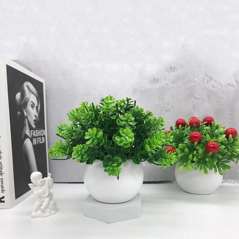 仿真花創意小盆栽桌面擺件辦公室擺飾客廳盆景桌面裝飾仿真盆栽