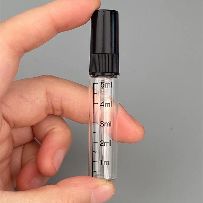 Perfume Bottled 2ml3ML Printing Scale Glass High-end Portable Small Sample Extremely Fine Spray High-grade Empty Bottle